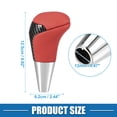 thumbnail image 4 of Unique Bargains Automatic Transmission Gear Shift Knob Carbon Fiber Pattern for Toyota Yaris R Punched Faux Leather Red, 4 of 6