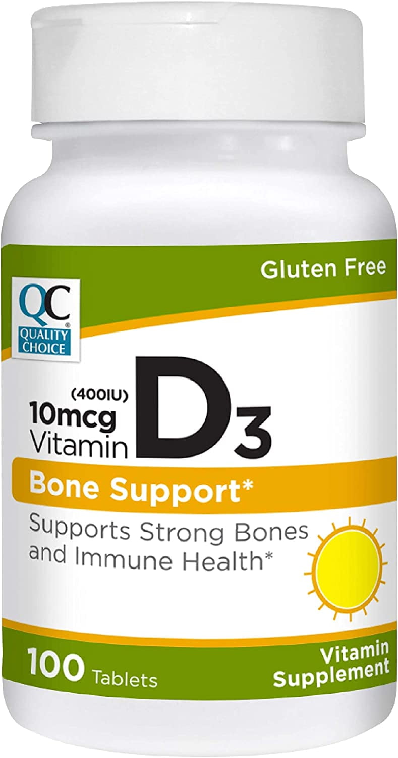Vitamin D3 10 mcg Tablets 100 ct