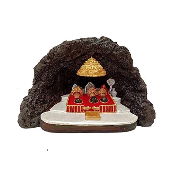 Zig Zag MATA Vaishno Devi Darbar Idol Showpiece for Pooja Room, Living Room, Office, Gifting (Multicolour, 6 Inches)