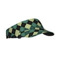 thumbnail image 2 of Daiia Green Squares Pattern Sport Sun Visor Hats Visor Cap Adjustable Empty Top Baseball Cap Cotton Ball Caps for Women and Men, 2 of 8