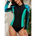 thumbnail image 3 of Charmo Womens Rash Guard Shirt Long Sleeve Raglan Sun Protection Swim Shirt Bathing Suit UPF 50+, 3 of 6