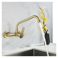 thumbnail image 4 of Brushed Gold Kitchen Faucet Swivel Pot Filler Tap Wall Mounted Hot And Cold Sink Tap Rotate Spout Stainless Steel ,Effortless Installation, 4 of 7