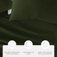 thumbnail image 5 of Noble Linens 4 Piece Holiday Microfiber Bed Sheet Set, Pine Green, King, 5 of 13