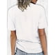 thumbnail image 2 of Camiseta estampada 100 % algodón para mujer, de manga corta y cuello redondo, para uso diario informal, 1 pieza, camiseta de ocio., 2 of 6