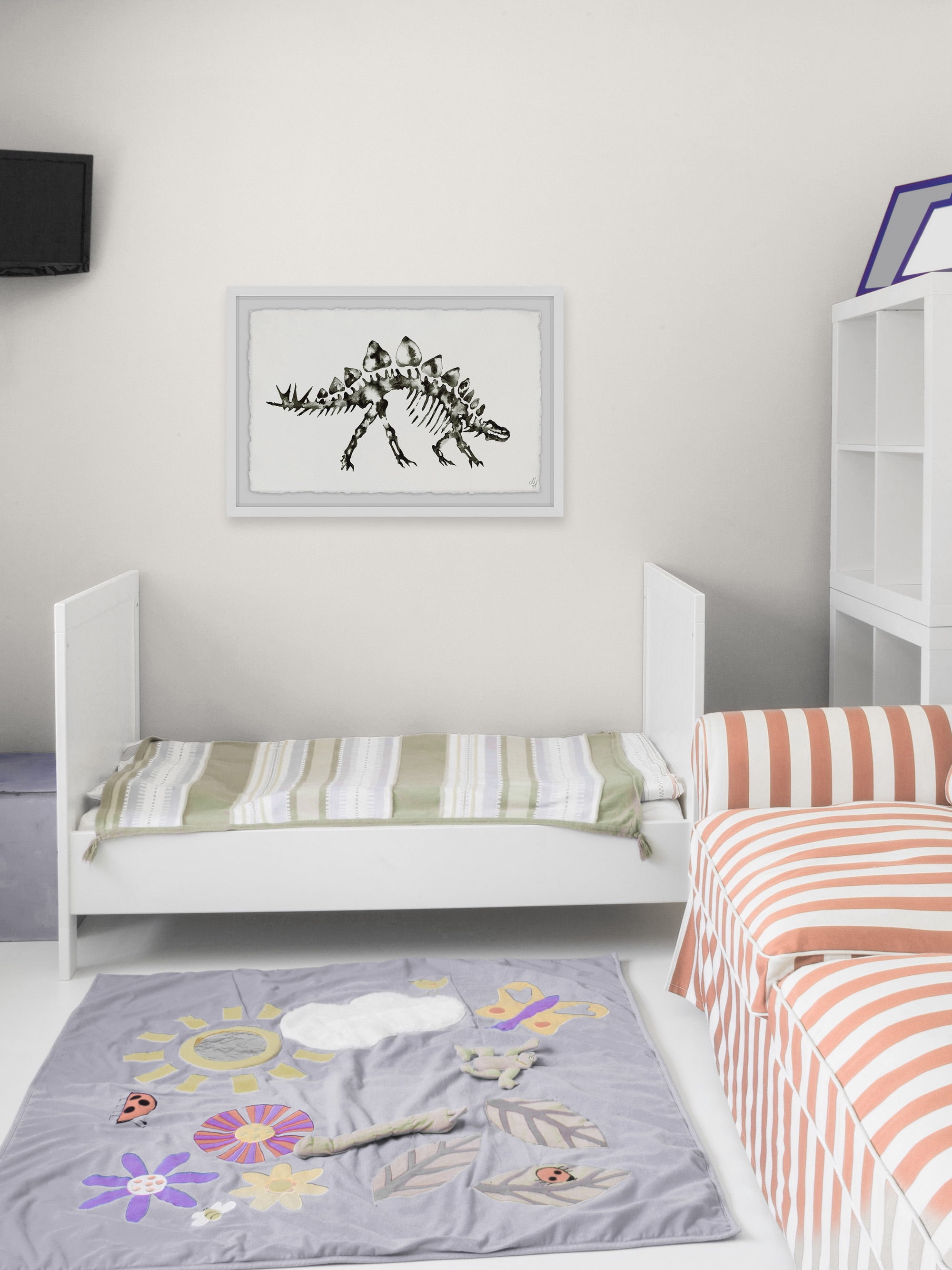 Marmont Hill Stegosaurus Skeleton Framed Wall Art