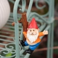 thumbnail image 3 of HAHUT Funny Climbing Gnome Figurines Flower Pot Hugger, Mini Resin Dwarf Hanging on Branch Figurine for Garden Backyard Patio Yard Fence Art Decor (Big Belly Dwarf), 3 of 10