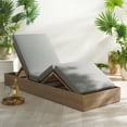 thumbnail image 4 of Safavieh Vincent Wood Outdoor Lounge Chair, Natural/Dark Gray, 4 of 15