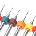 thumbnail image 3 of Lot de 10 micro-embouts hélicoïdaux en alliage de tungstène et acier pour circuits imprimés, outil de perçage manuel de 0,1 à 1 mm, 3 of 4