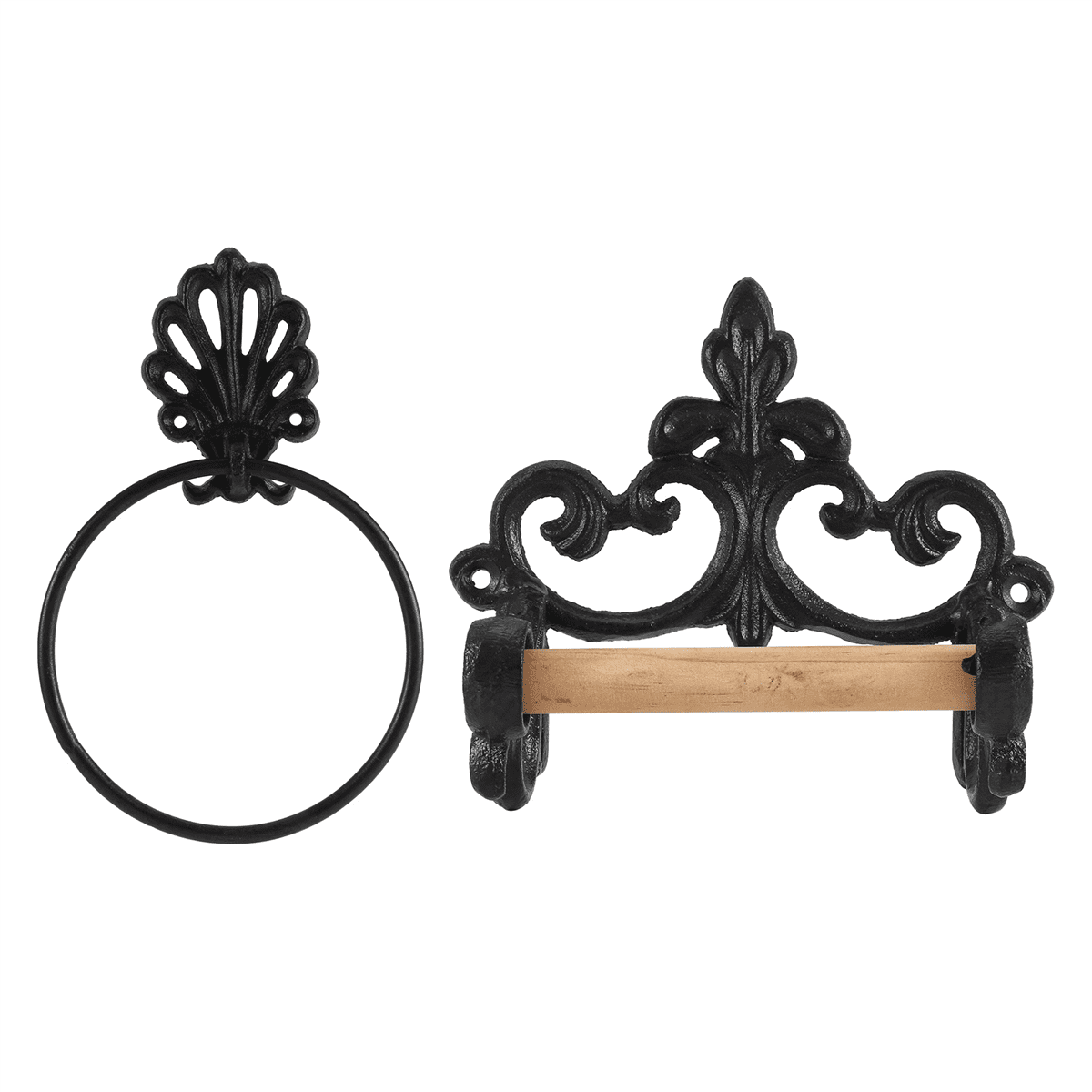Juego De Soporte Para Papel Higiénico Y Toallero De Hierro Fundido - Diseño Dragón Gótico, 2 Piezas, Decoración Baño Medieval
