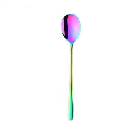 

Stainless Steel Long Handle Coffee Ice Cream Dessert Spoon Kitchen Supplies Stirring Spoon Tableware MULTICOLOR NORMAL