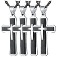 thumbnail image 1 of Collar Triple cruz High Monaco SacredGleam01 4Pzas Negro 3x5.3cm metal, 1 of 5