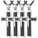 thumbnail image 1 of Collar Triple cruz High Monaco SacredGleam01 4Pzas Negro 3x5.3cm metal, 1 of 5