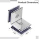 thumbnail image 5 of Abrazaderas de vidrio a vidrio Timcorr soporte cuadrado acero inoxidable 304 90 ° 8-12 mm, 5 of 7
