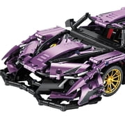 HI-REEKE Car Building Block Set Speed Champion Super Sports Car Building Bricks Kit for Adult Purple