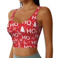 thumbnail image 2 of Fotbe Christmas Hohoho Sujetador Deportivo Largo sin Aros para Mujer con Almohadillas y Soporte Medio, Transpirable y Absorbente, Camiseta Tipo Chaleco o Tank Top-X-Large, 2 of 8