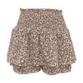 thumbnail image 7 of Wxolcjlv Womens Ditsy Floral Skort Smocked Waist Double Layer Skirts, 7 of 7