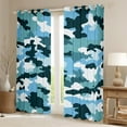 thumbnail image 2 of Manfei Cyan Camouflage Blackout Curtains Set of 2 (52x84 Each),Rustic Farmhouse Cabin Window Curtains,Blue Military Camo Curtains and Drapes For Boys Kids,Super Cozy Room Decor, 2 of 6