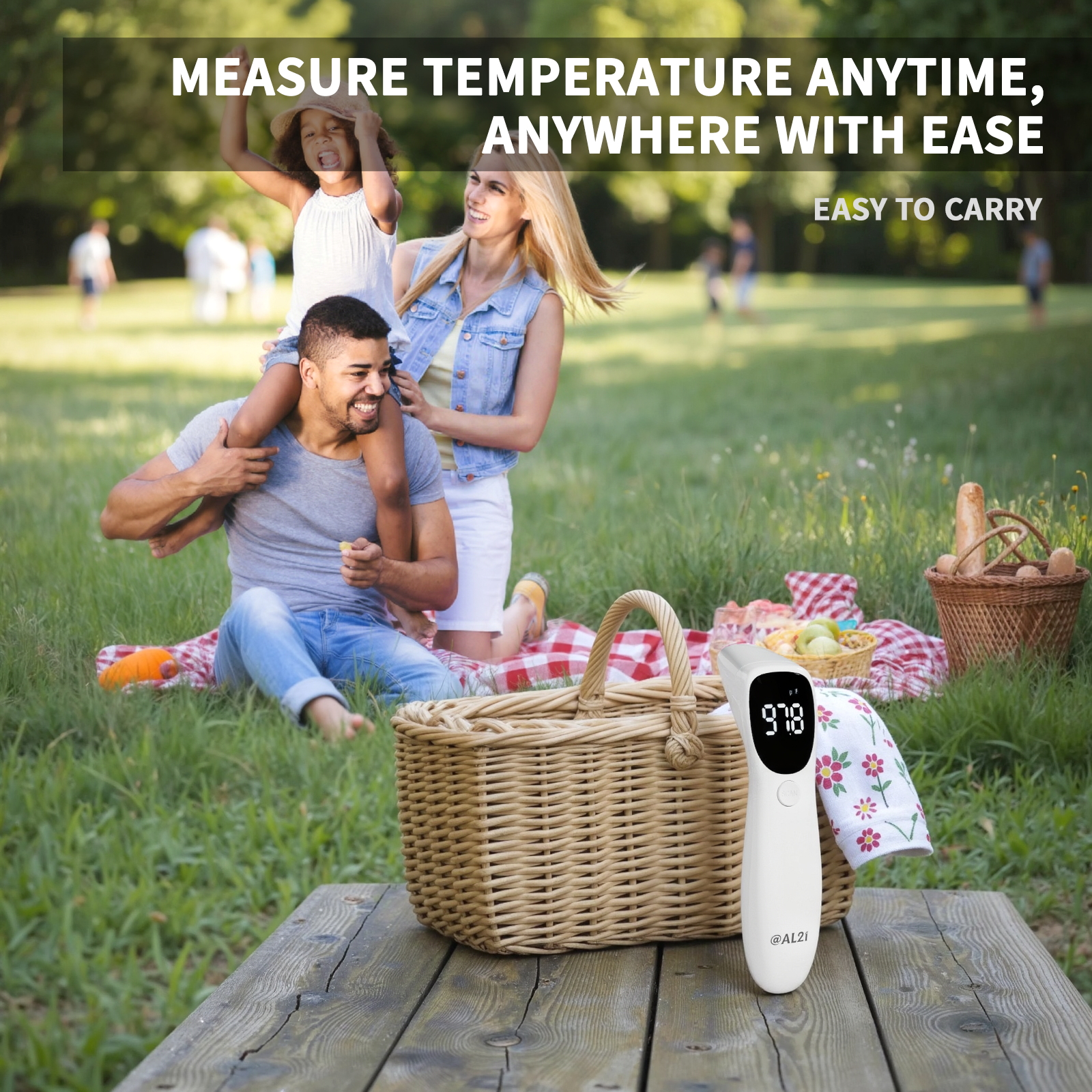 AL21 Dual Mode Thermometer for Adults, Kids, and Babies – Infrared Digital Forehead and Ear Thermometer, No Touch with Fever Alarm and Fast Results