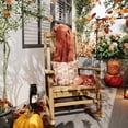 thumbnail image 2 of Mainstays 16" x 16" Reversible Decorative Outdoor Throw Pillow, Block Pumpkin, 2 of 7
