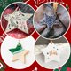 thumbnail image 5 of 1 caja de 12 adornos de estrellas de cerámica, adorno de porcelana para árbol, colgante de estrella blanca con 12 discos de cerámica esmerilados en blanco con pentáculo colgante de hilo dorado., 5 of 5