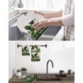 thumbnail image 5 of Happy St. Patrick's Kitchen Dish Towels for Drying Dishes Set of 4, Legs Coin Green Shamrock Leaf Vintage Waffle Weave Microfiber Hand Tea Bathroom Towels Quick Dry & Absorbent Towel 12x12, 5 of 7