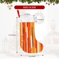 thumbnail image 2 of Flannel Christmas Stocking 17.7×11×7in Soft And Light Touch Good Socks Splicing Design Can Be Used For Hanging Orangered Stripe Hand-Drawn Sketch_2, 2 of 8