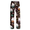 thumbnail image 3 of Fgvctg Easter Pajamas for Women Plus Size Wide Leg Sleepwear Pajama Pant Loungewear Rabbit Graphic High Waisted Pjs Fall Easter Eggs Spring Drawstring Lounge Pants with Pockets Light Purple 3XL, 3 of 5