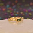 thumbnail image 4 of Lakshay Enterprise Natural Moss Agate Wedding Band Ring, Baguette Cut Green Agate, 925 Sterling Silver, Yellow Gold-Plated, 4 of 6