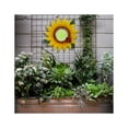 thumbnail image 3 of LuxenHome Sunflower Metal and Glass Outdoor Wall Decor, 3 of 10