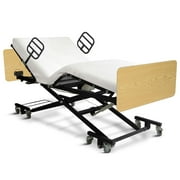 ProHeal Ultra Low, Full Electric Electric Hospital Bed for Home Use with Qbar Rails, 7" - 31" Height Range, 36" Wide, Adjustable Length, 500 lbs Bariatric Capacity