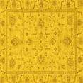thumbnail image 1 of Ahgly Company Indoor Square Abstract Yellow Modern Area Rugs, 6' Square, 1 of 4