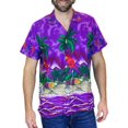 thumbnail image 1 of Funky Hawaiian Shirt, Parrot, Purple 4XL, 1 of 1