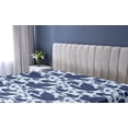 thumbnail image 5 of Ambesonne Birds Print Fitted Sheet, Bohemian Silhouettes, California King, Indigo and Pale Blue, 5 of 5