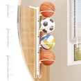 thumbnail image 1 of Étagère de Rangement pour Basketball, Organisateur en Fer Multicouche, Installation Sans Clous, Robuste, Résistant à la Rouille, Fini Blanc Mat, Usage Intérieur Extérieur, Contient des Ballons de Basketball et des Ballons de Soccer, 1 Pce, 1 of 5