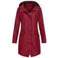 thumbnail image 1 of ZHAOCHENG Chaqueta impermeable para mujer, con capucha, impermeable, cortavientos, larga, para exteriores, 1 of 4