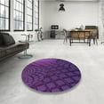 thumbnail image 4 of Ahgly Company Machine Washable Indoor Rectangle Transitional Dark Orchid Purple Area Rugs, 8' x 12', 4 of 7