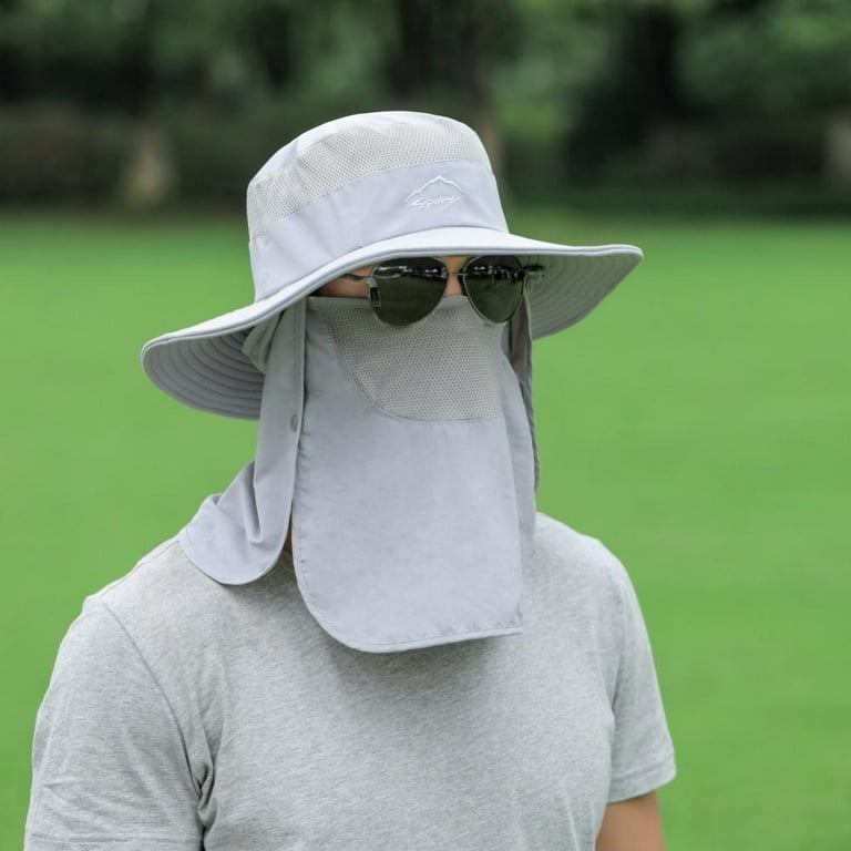 Naiyafly Summer Sun Hats for Men Large Bucket Hat Foldable Breathable Anti UV Sun-proof Hiking Fishing male Designer Hat Cap, adult Unisex, Size: One