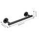 thumbnail image 5 of Inteprter Toallero de 40 cm de acero inoxidable engrosado a prueba de óxido barra colgante montado en la pared toallas de baño varilla estante accesorios Juegos de accesorios de baño Negro Inteprter HA011294-02B, 5 of 6