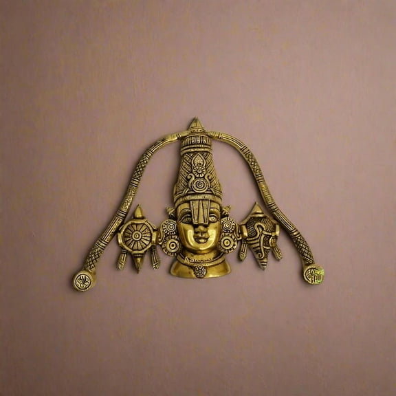 brass Shankh Chakra Tirupati Balaji wall hanging / gift item/ home decor
