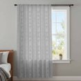 thumbnail image 4 of Gray Striped Sheer Curtains 72 Inches Long, Modern Abstract Art Geometric Stripes Light Filering Curtains, Breathable Simi Curtain Privacy Drapes for Living Room Bedroom Lightweight Window Treatment, 4 of 9