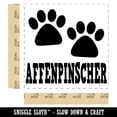 thumbnail image 2 of Affenpinscher Dog Paw Prints Fun Text Self-Inking Rubber Stamp Ink Stamper - Red Ink - Large 1-1/2 Inch, 2 of 7