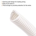 thumbnail image 4 of Split Wire Loom Tubing PE Corrugated Pipe Conduit 10ft Length 20x25mm White for Wire Cable, 4 of 5