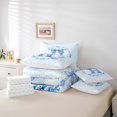 thumbnail image 6 of Erosebridal Letter H Monogrammed 7-Piece Twin Bedding Sets,Girls Blue Ribbon Bow Bedding Comforter Set For Bowknot Lover,Reversible, 6 of 7