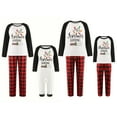 thumbnail image 1 of Qiylii Christmas Family Matching Pajamas Set, Colorful Light Tops+Plaid Pants, 1 of 9