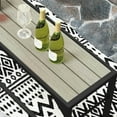 thumbnail image 6 of Spaco 47.25" x 15" x 39" Outdoor Bar Table with Plastic Top and Wood Grain, Bar Height Table with Built-In Bottle Opener for Outdoor, Light Brown, 6 of 20