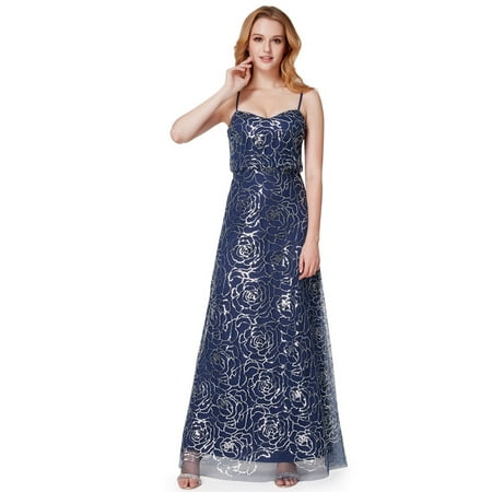 Ever Pretty Women S Floor Length Sparkling Blouson Evening Ever Pretty Women S Floor Length Sparkling Blouson Evening Prom Wedding Guest Maxi Dresses For 07288 Navy Blue Us 14