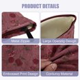 thumbnail image 6 of Corduroy Floral Makeup Bag Zipper Flower Cosmetic Pouch Aesthetic Women Cosmetic Bags Coin Purse Red, 6 of 7