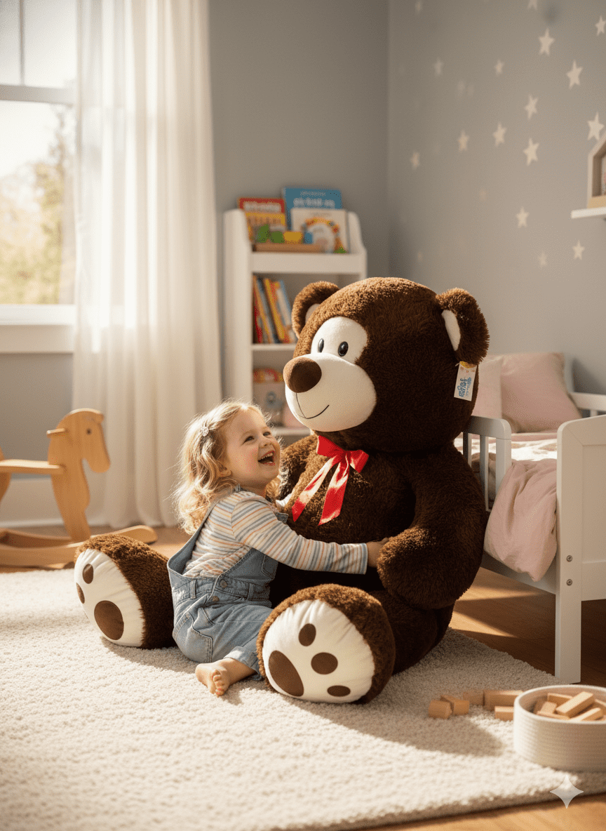 Jumbo Plush Brown Bear