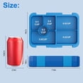 thumbnail image 4 of Bento Lunch Box, 6 Compartments BPA Free Bento, Lunch Containers, Dishwasher Safe,Snack Lunch Box, Ideal Portion Sizes on-the-Go Meal(Blue), 4 of 7