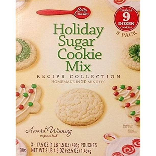 Betty Crocker Holiday Sugar Cookie Mix Recipe Collection, 52.5 Ounce